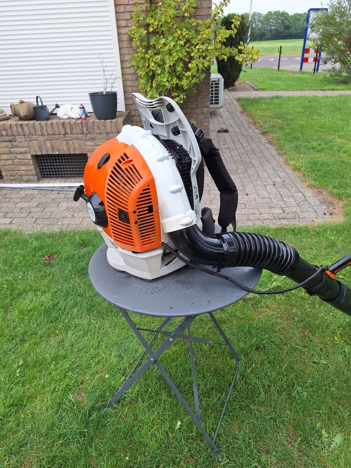 Stihl br 600 rug bladblazer, Ophalen, Gebruikt, ., Ruggedragen
