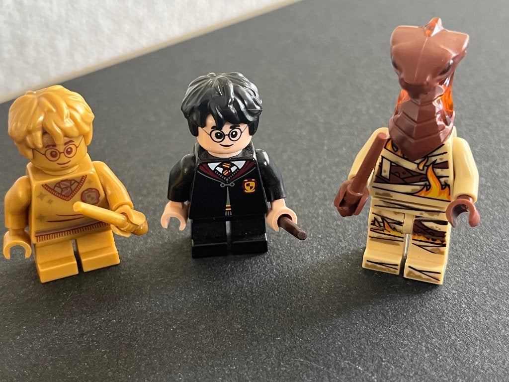 LEGO  3 Harry Potter minifiguren met toverstaf., Inclusief minifiguren, Lego, Harry Potter, Ophalen of Verzenden