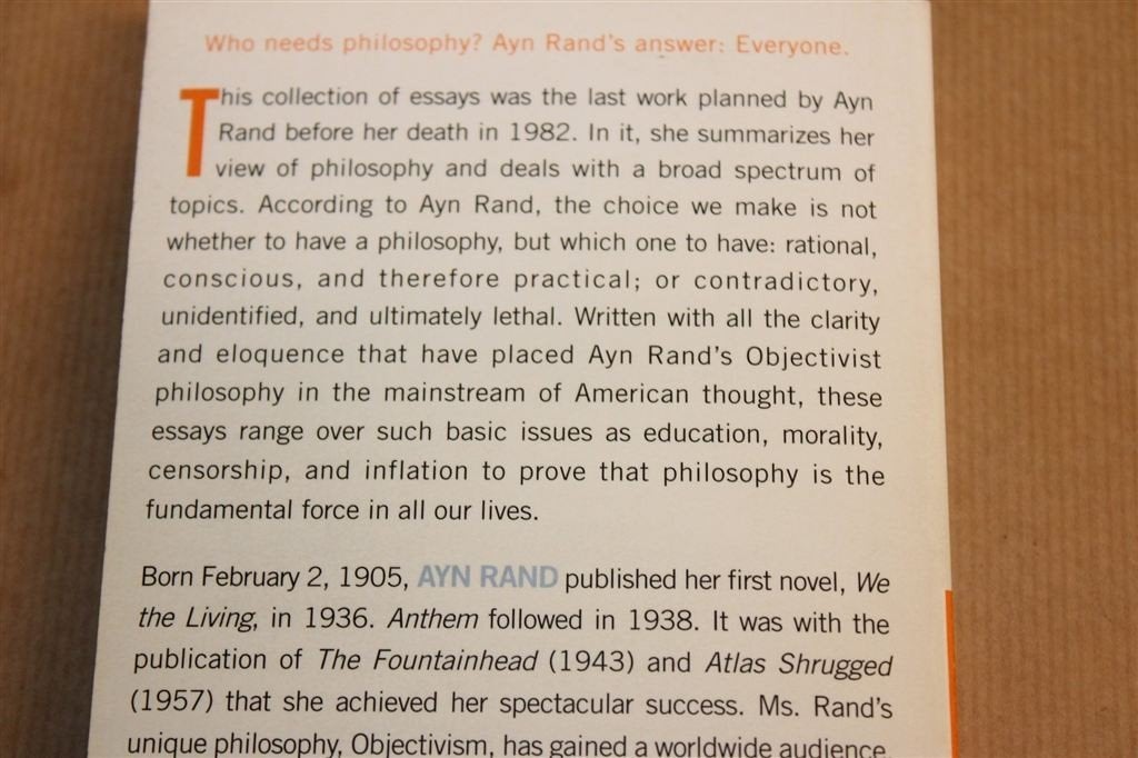 Philosophy Who Needs It — Ayn Rand, Centennial Edition, Boeken, Ophalen of Verzenden, Gelezen