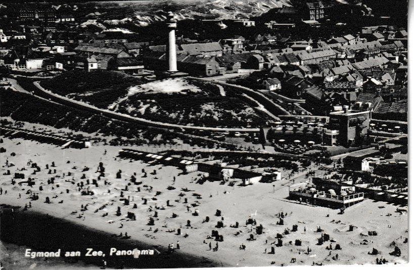 LUCHTPANORAMA  EGMOND aan ZEE, Ophalen of Verzenden, 1960 tot 1980, Gelopen, Noord-Holland