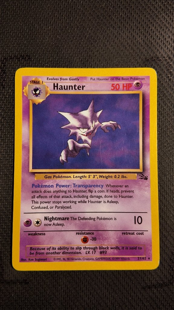 Haunter 21 Fossil | Pokemon kaart, Hobby en Vrije tijd, Verzamelkaartspellen | Pokémon, Ophalen, Zo goed als nieuw, Losse kaart