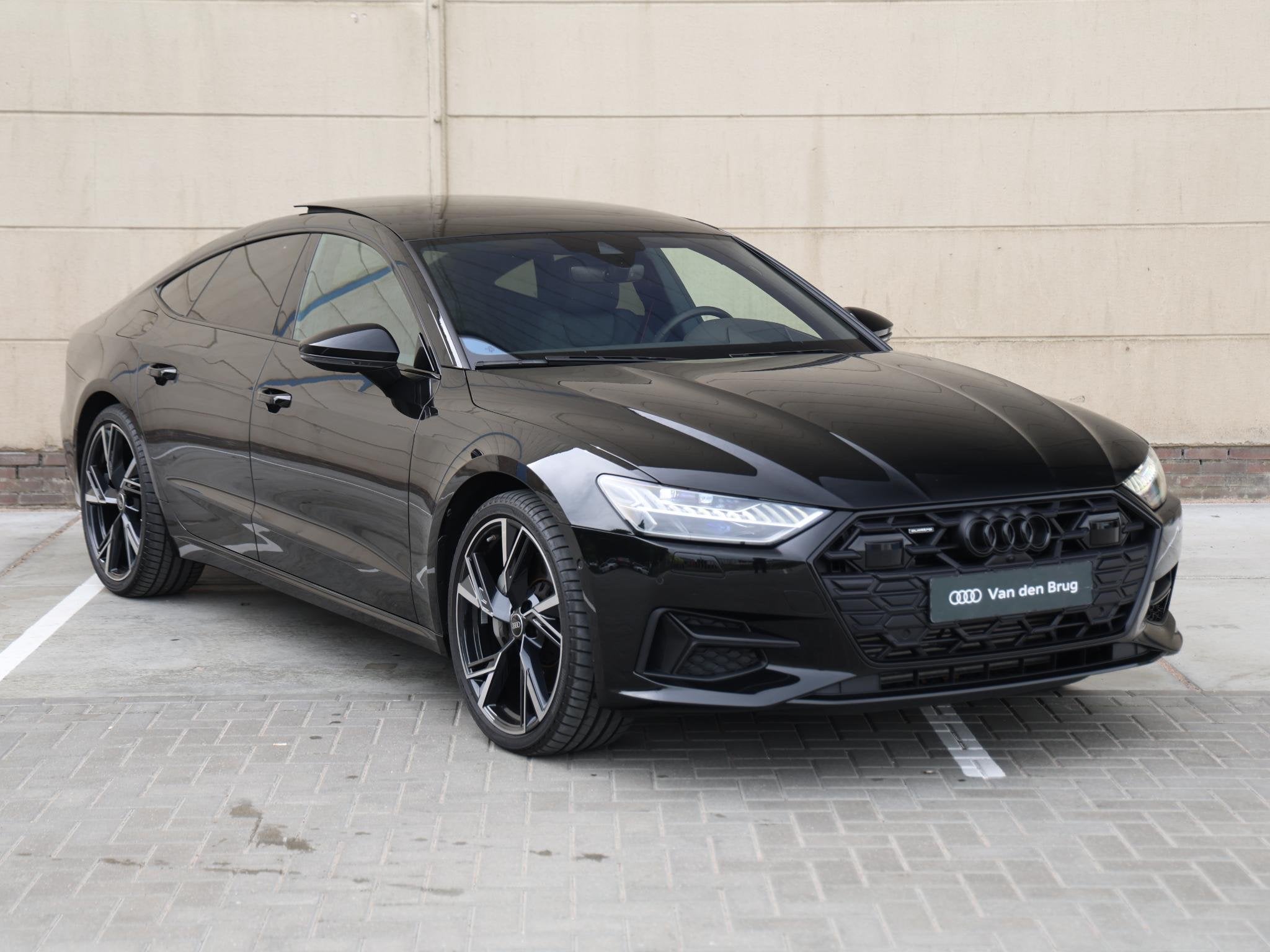 Audi A7 Sportback 50 TFSI e quattro S-Line 299 pk | HD Matri, Auto's, Audi, Gebruikt, 4 cilinders, Zwart, Bedrijf