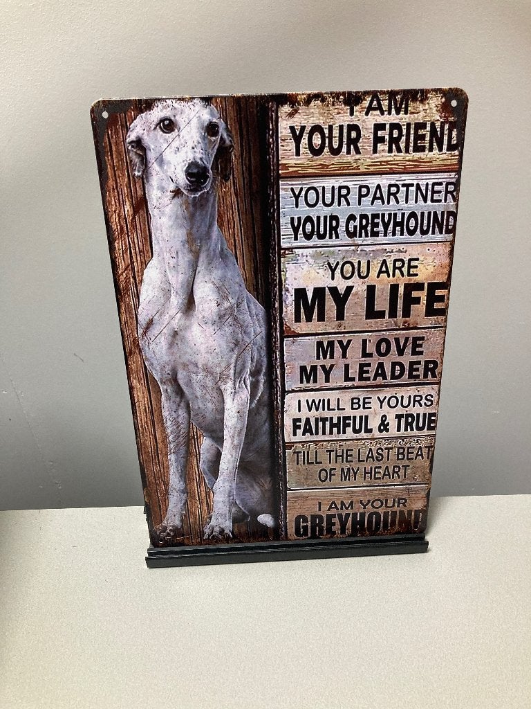 Greyhound  metalen tekstbord / wandbord (Old Look), Ophalen of Verzenden, Www.pand50.nl, Info@pand50.nl, Printer 29B Coevorden