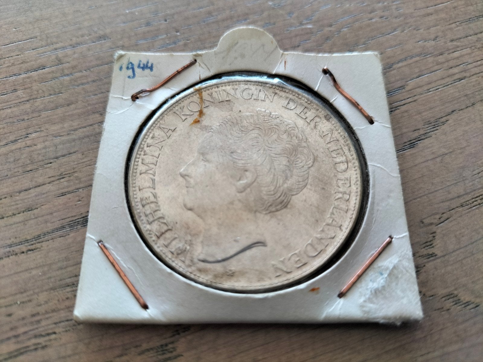 Wilhelmina 1944 zilveren Rijksdaalder 2,5Gld Curaçao, Ophalen of Verzenden, Zilver