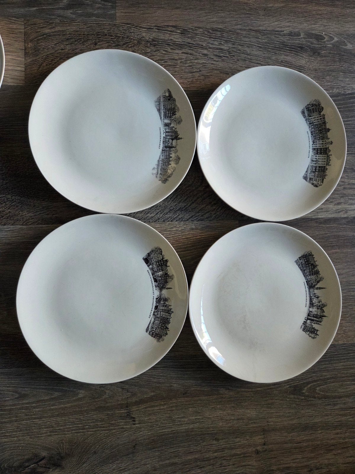 Set van 6 Villeroy & Boch borden met Amsterdamse grachten, Ophalen of Verzenden