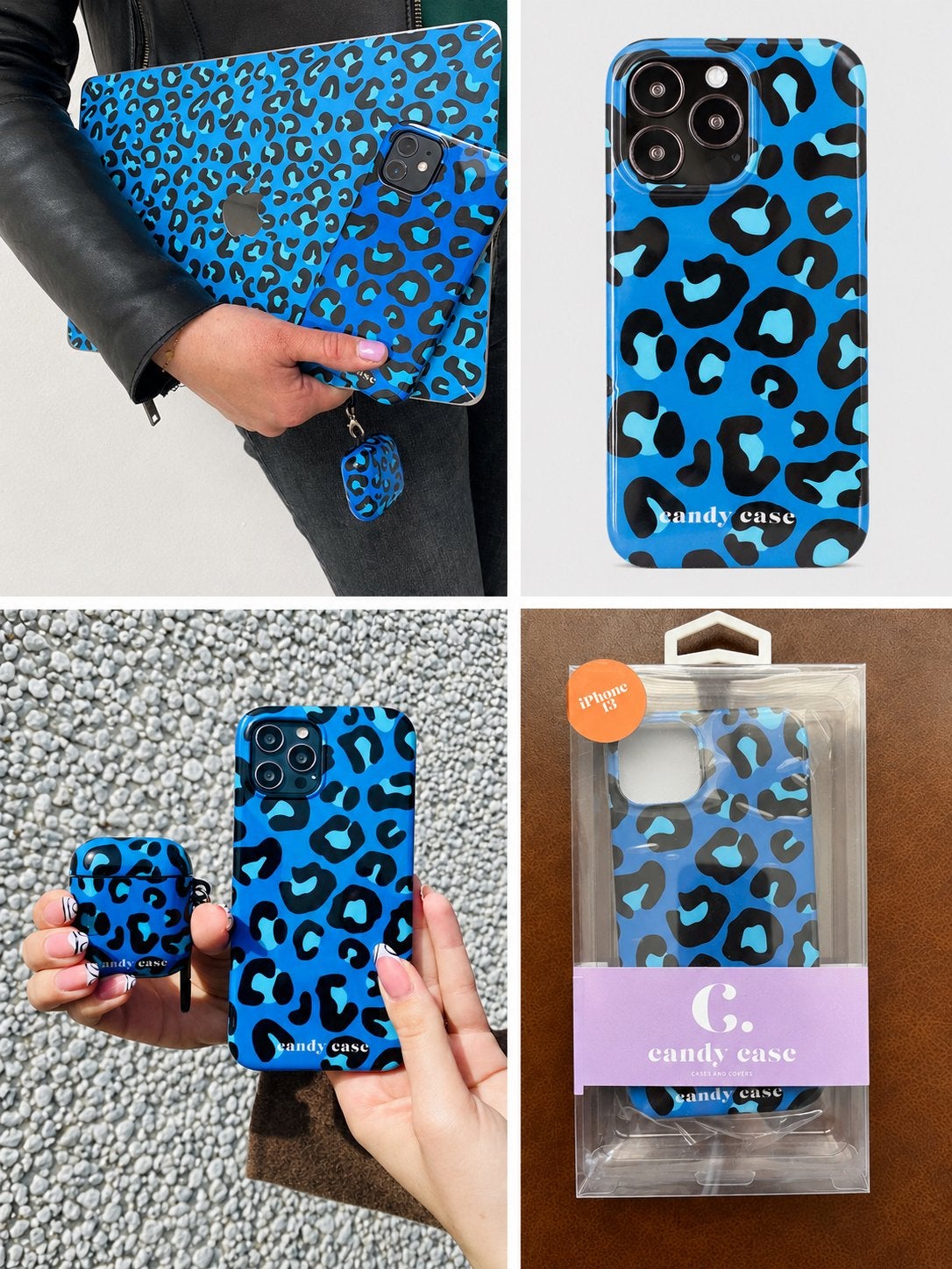 Candy Case iPhone 13 hoesje – blauw leopard, Telecommunicatie, Mobiele telefoons | Hoesjes en Frontjes | Apple iPhone, IPhone 13