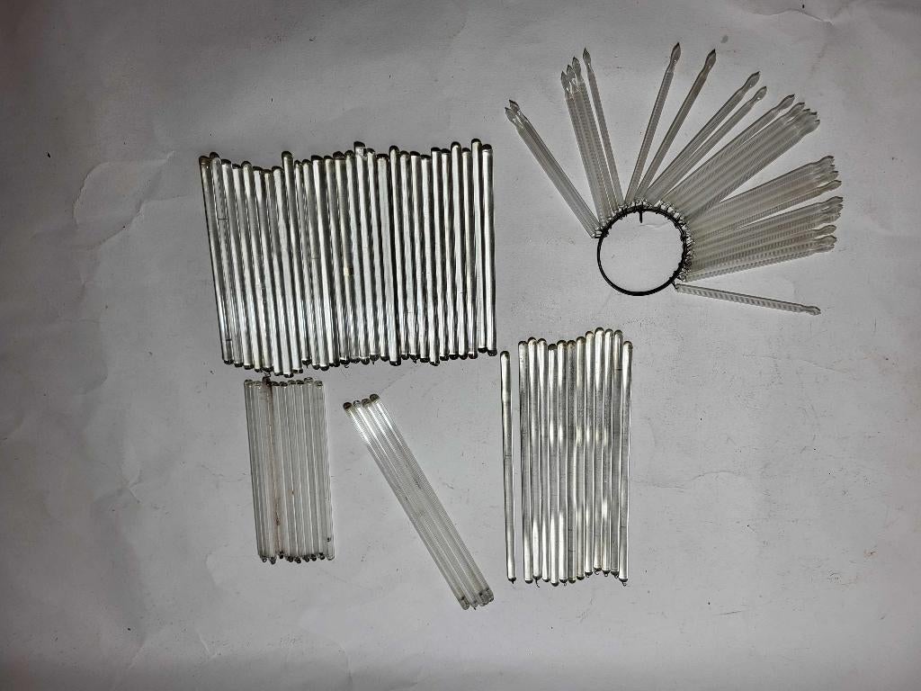 ANTIEK glazen kristal pegels voor olielamp versiering., Antiek en Kunst, Ophalen of Verzenden