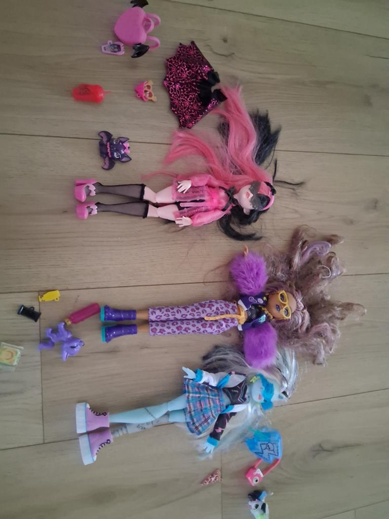 Monster High poppen Draculaura, Clawdeen, Frankie Stein, Ophalen, Gebruikt, Overige typen