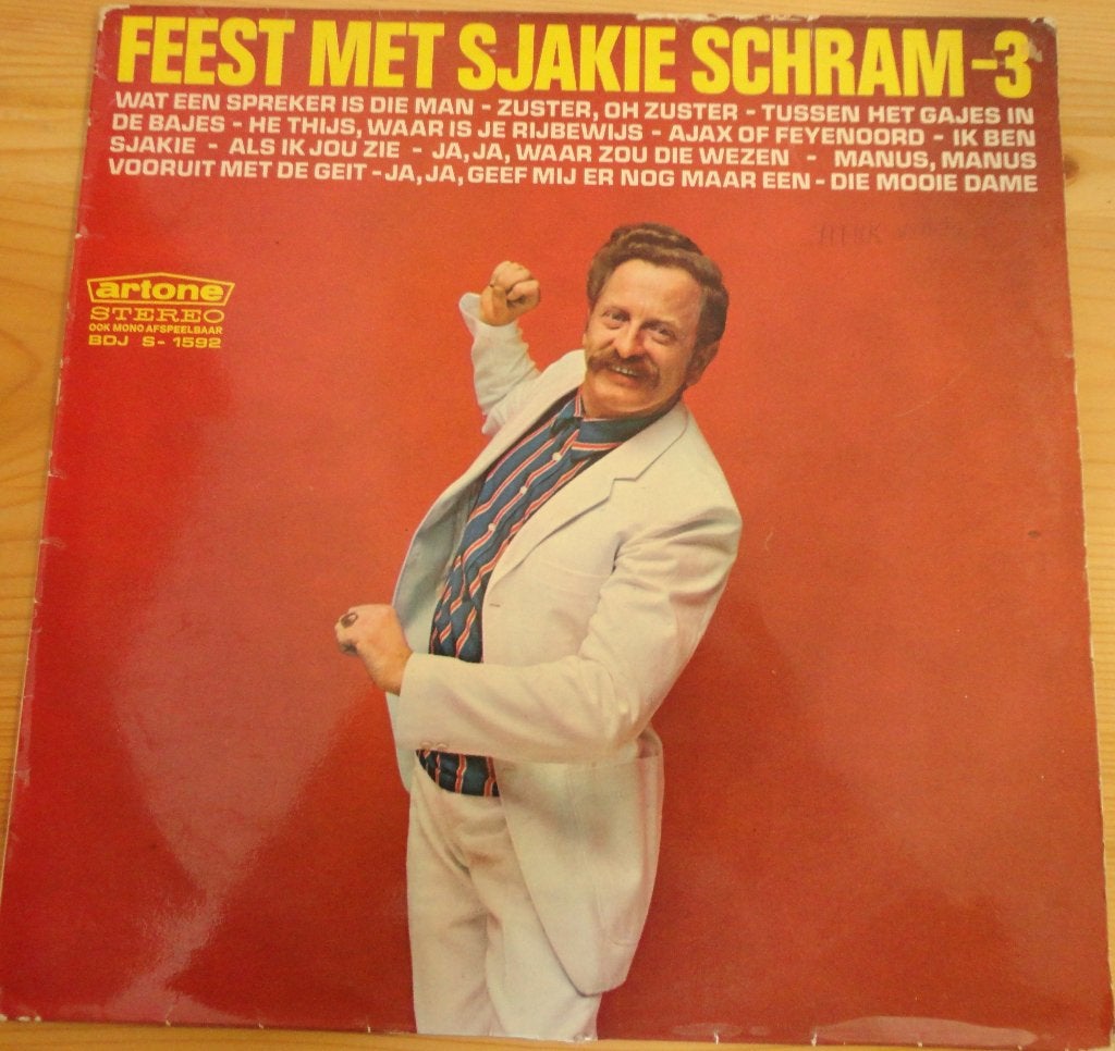 Feest met Sjakie Schram -3 (LP, LP, Gebruikt, Ophalen of Verzenden, Levenslied of Smartlap