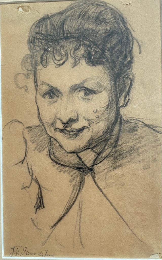 Portrettekening door J.F. Sterre de Jong (1866-1920), Ophalen, Tekening