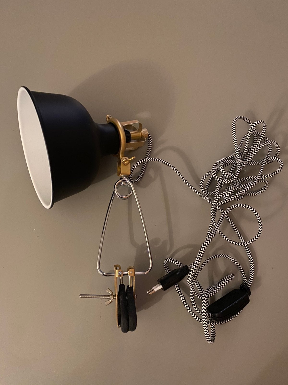 Ranarp Ikea lamp mat zwart klemspot, Ophalen of Verzenden, Zo goed als nieuw