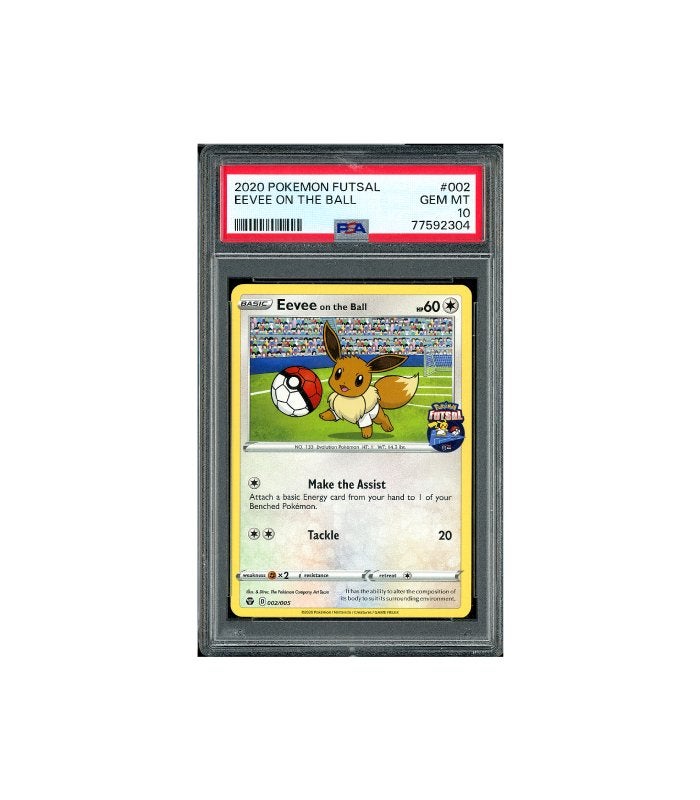 Pokemon Eevee on the Ball Futsal Promos #002 PSA 10, Ophalen of Verzenden, Zo goed als nieuw, Losse kaart, Foil