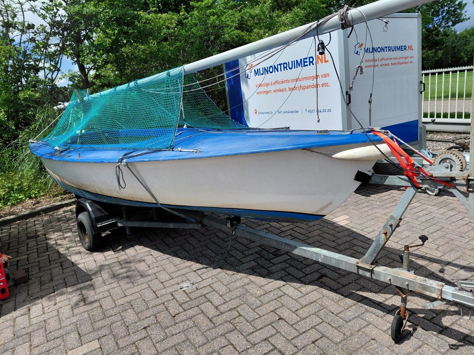 Kleine zeilboot met trailer - Ideaal voor beginners, Watersport en Boten, Ophalen, Gebruikt