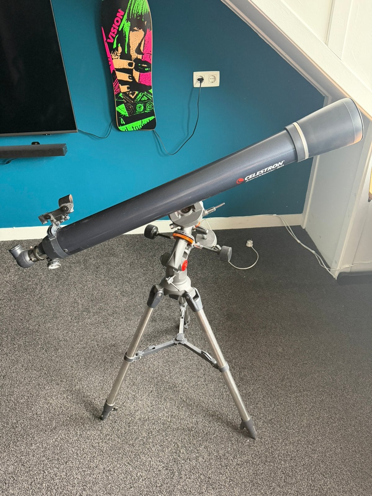 Celestron Astromaster 90 met verschillende lenzen, Audio, Tv en Foto, Optische apparatuur | Telescopen, Ophalen, Zo goed als nieuw