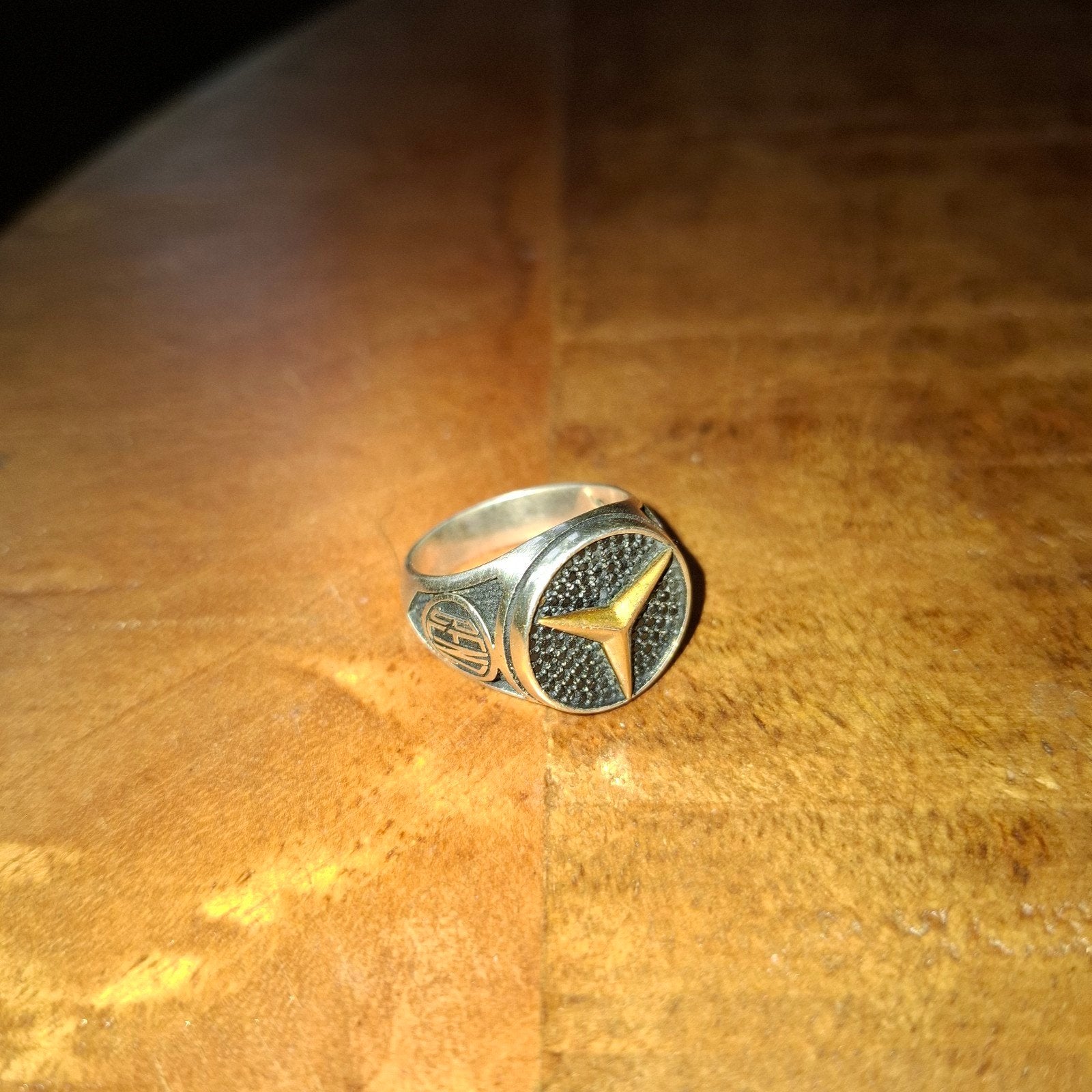 Originele Sterling zilver Mercedes ring, Ophalen of Verzenden, Zo goed als nieuw, Dame, Zilver
