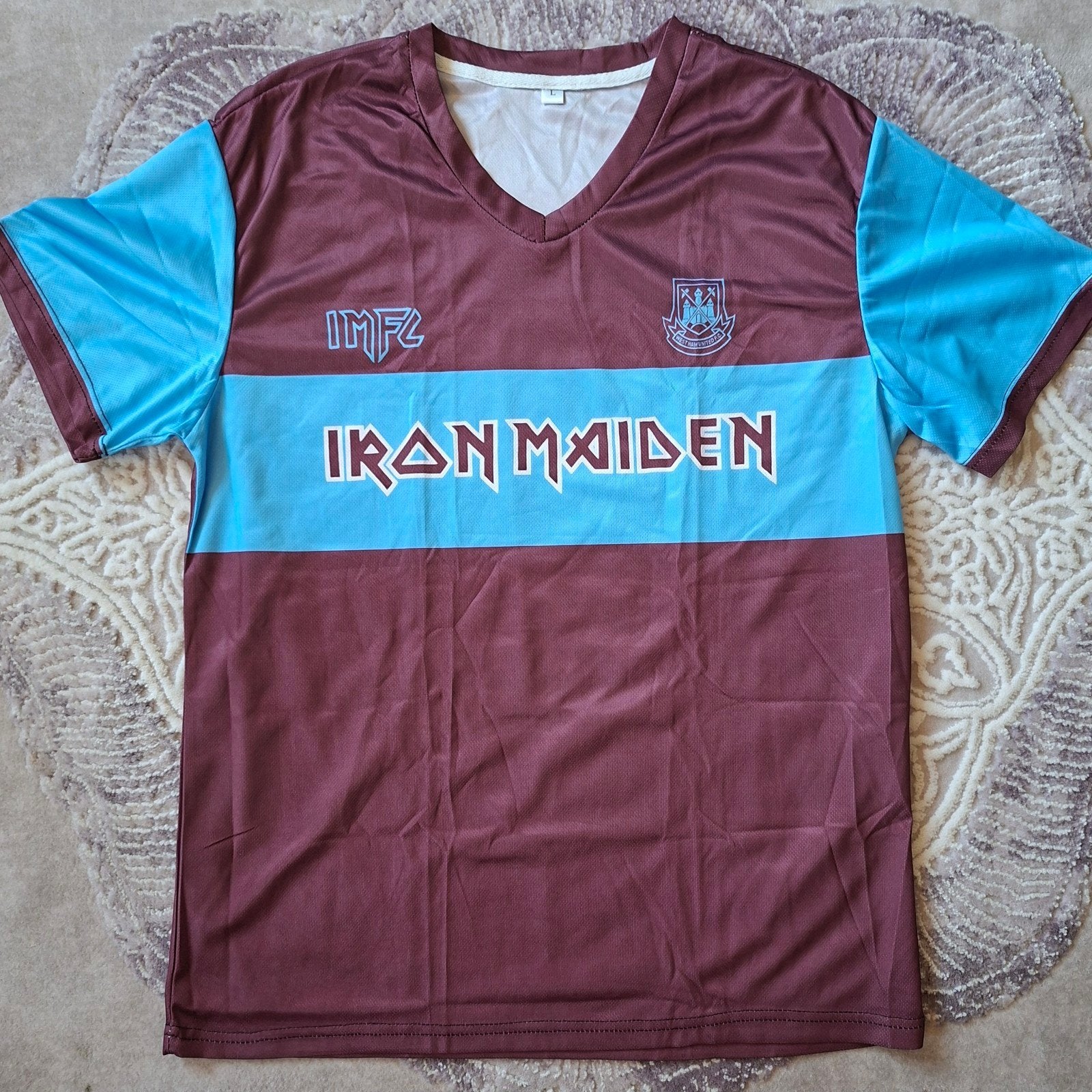 West Ham United x Iron Maiden voetbalshirt - Maat L - Nieuw, Sport en Fitness, Ophalen of Verzenden, Nieuw