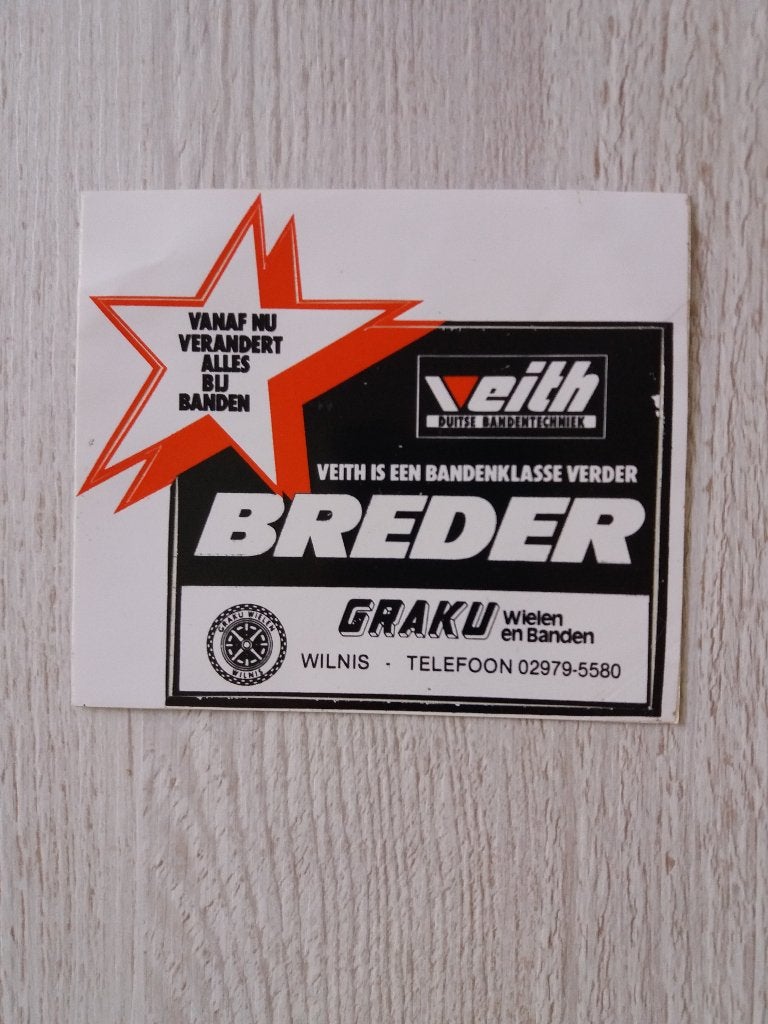 sticker eith duitse bandentechniek GRAKU wielen en banden, Verzamelen, Ophalen of Verzenden, Zo goed als nieuw, Bedrijf of Vereniging