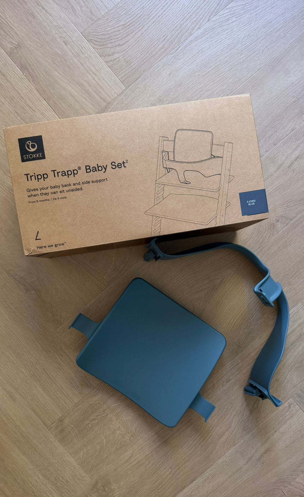 Stokke babyset ZGAN fjord blue, Ophalen of Verzenden, Zo goed als nieuw, Meegroeistoel