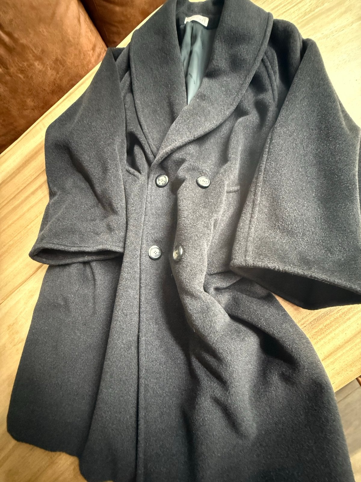 MaxMara Antracietgrijze wollen winterjas, oversized, Ophalen of Verzenden, Zo goed als nieuw, Maat 38/40 (M), Grijs