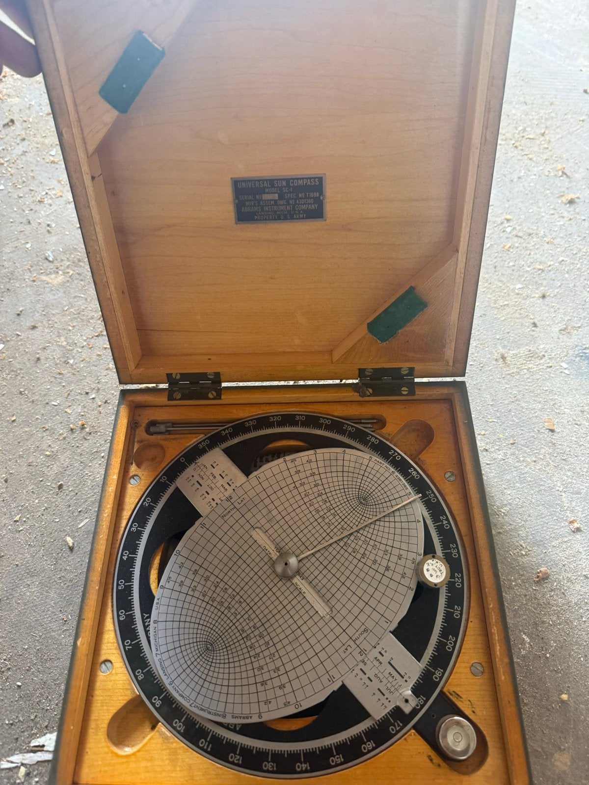 Zeldzaam Universal Sun Compass Model SC-1 U.S. Army, Antiek en Kunst, Ophalen