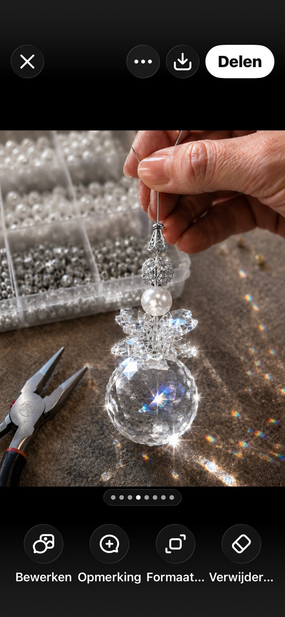Swarovski & Schönbern Kristallen Geluksengel Handgemaakt, Meerkleurig, Overige stijlen, Nieuw, Ophalen of Verzenden