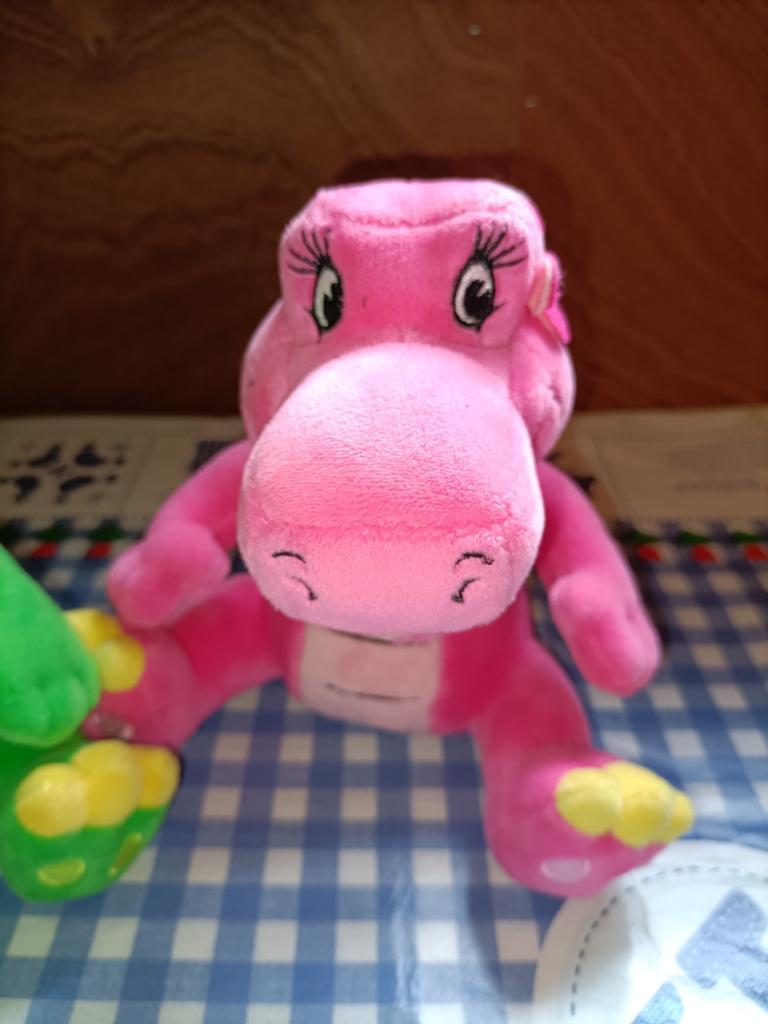 Dino en Dina knuffels Julianatoren 19 cm groot, Ophalen of Verzenden, Zo goed als nieuw, Overige typen