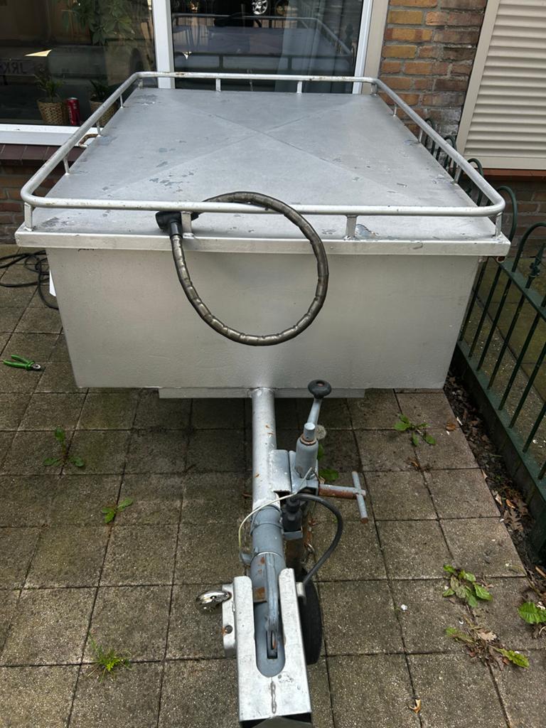 Stevige aanhangwagen met deksel en imperiaal, Auto diversen, Aanhangers en Bagagewagens, Gebruikt, Ophalen