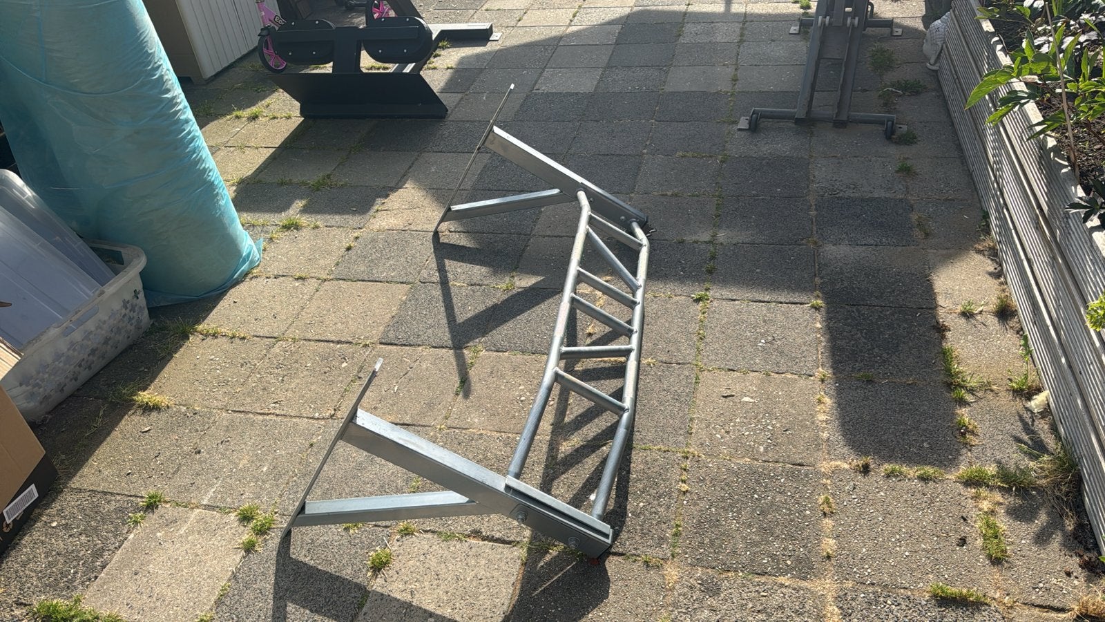 Stevig stalen optrekrek voor thuis of gym, Sport en Fitness, Ophalen, Gebruikt, Krachtstation, Armen