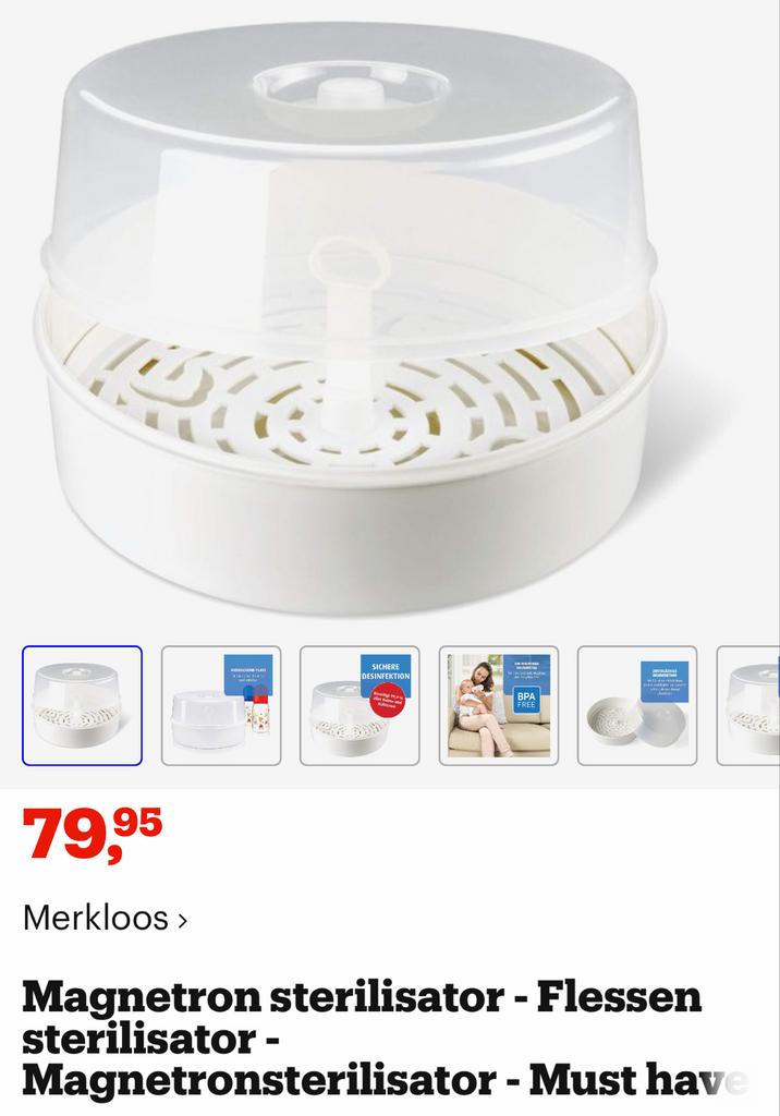Magnetron sterilisator - Flessen sterilisator, Ophalen, Nieuw, Sterilisator