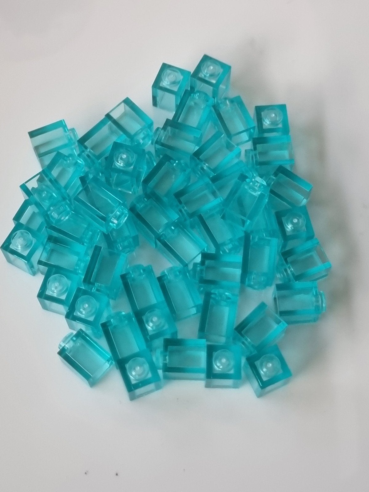 50 nieuwe lego stenen 1x1 Transparant Licht Blauw, Ophalen, Lego, Nieuw, Losse stenen