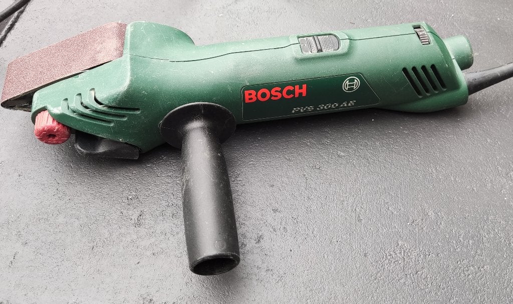Bosch PVS300 AE bandschuurmachine, voor de lastige plaatsen, Doe-het-zelf en Verbouw, Gereedschap | Schuurmachines, Ophalen of Verzenden