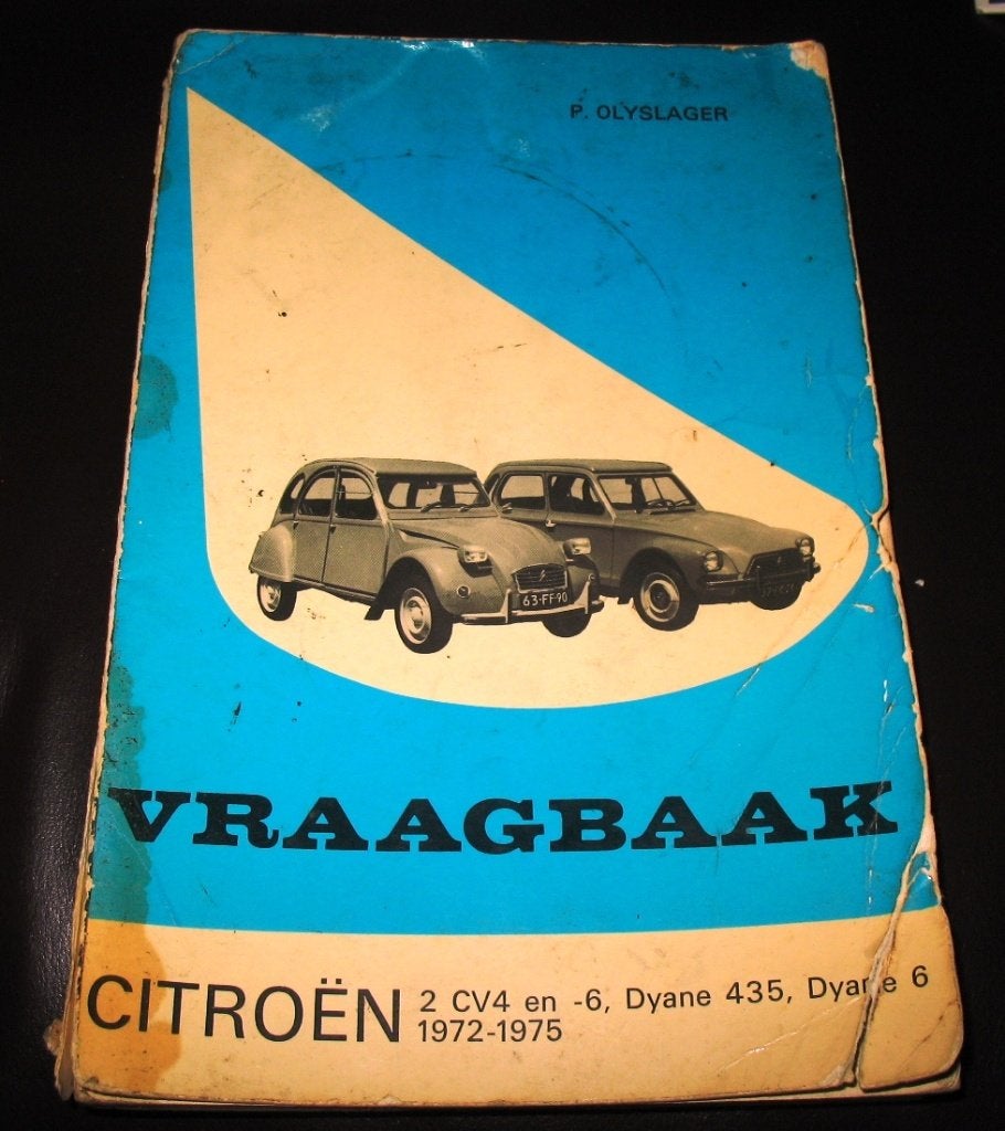 Vraagbaak Citroen 2 cv4 cv6 dyane 435 dyane 6 matige staat, Ophalen of Verzenden