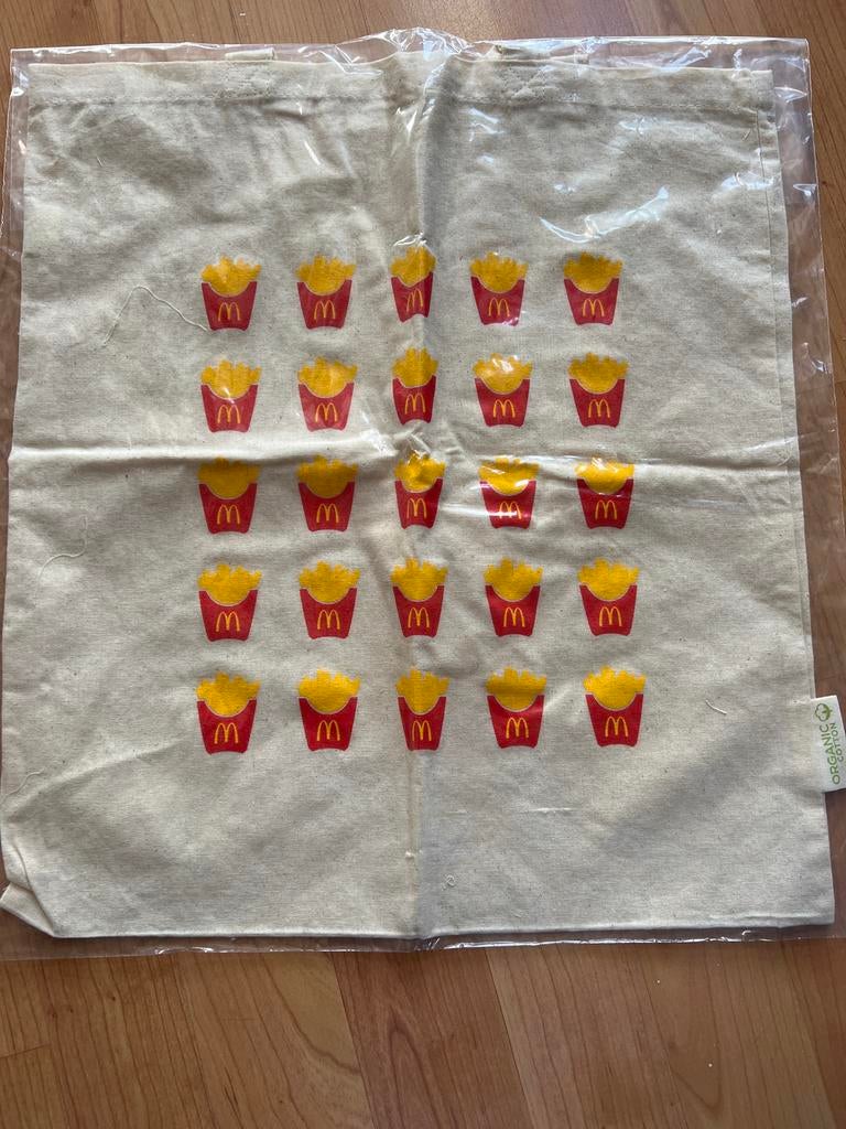 McDonald's Tote Bag - Nieuw met Frietsjes Print, Ophalen of Verzenden, Nieuw, Beige, Overige merken