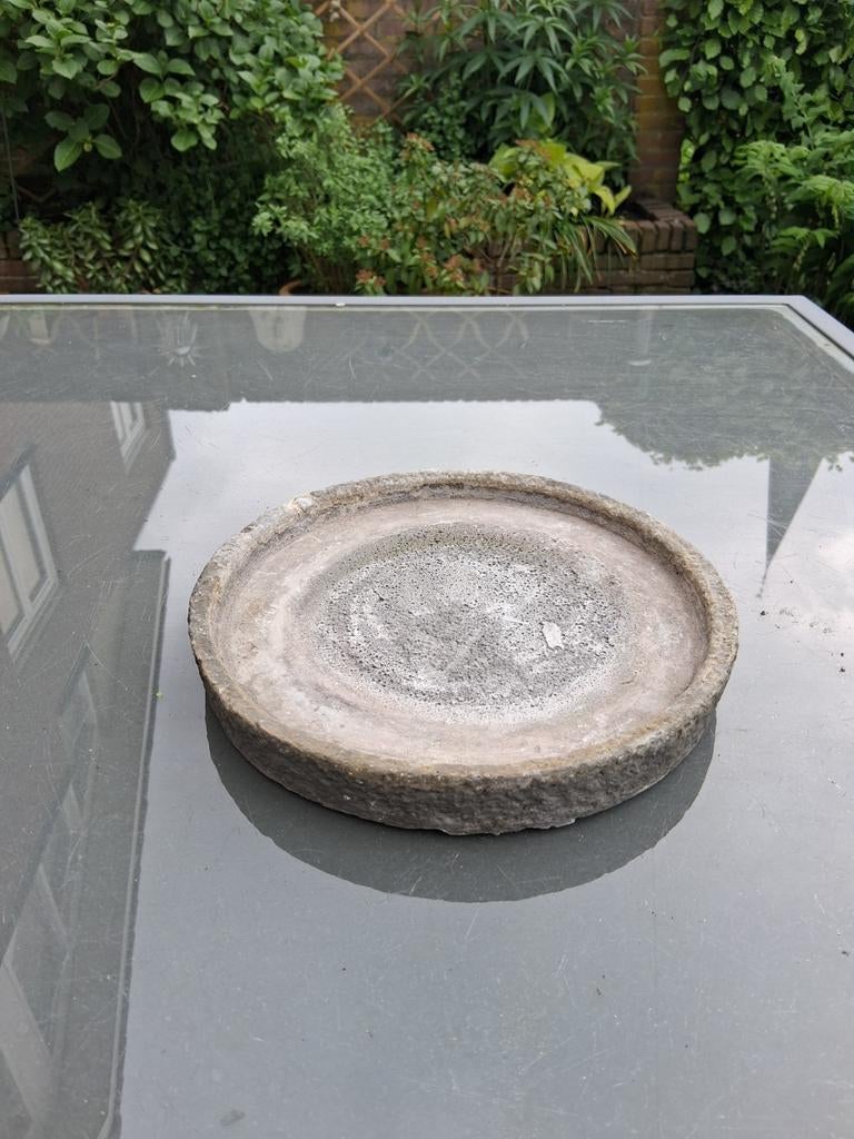 Stenen schotel voor potten, gewicht 1,2 kilo, Steen, Rond, Ophalen of Verzenden, Minder dan 40 cm