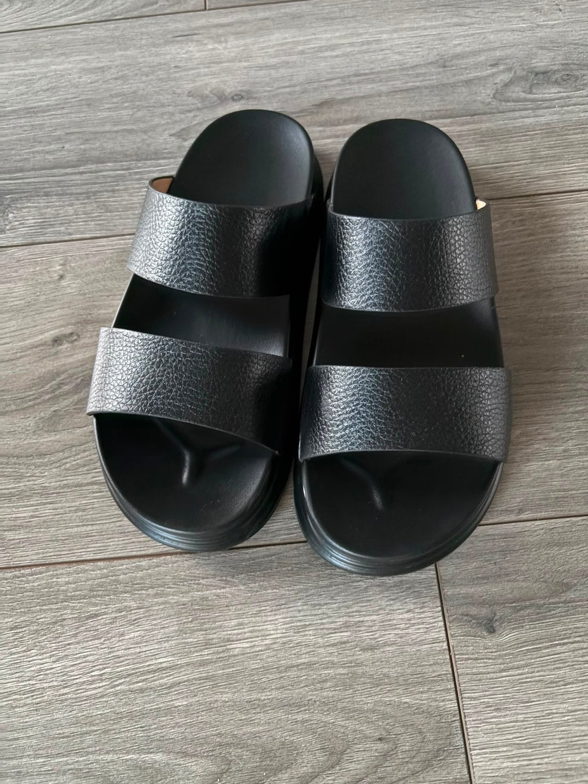 Ultra-fijne open-toe sandalen - Zwart - Maat 38, Ophalen of Verzenden, Zo goed als nieuw, Zwart, Sandalen of Muiltjes