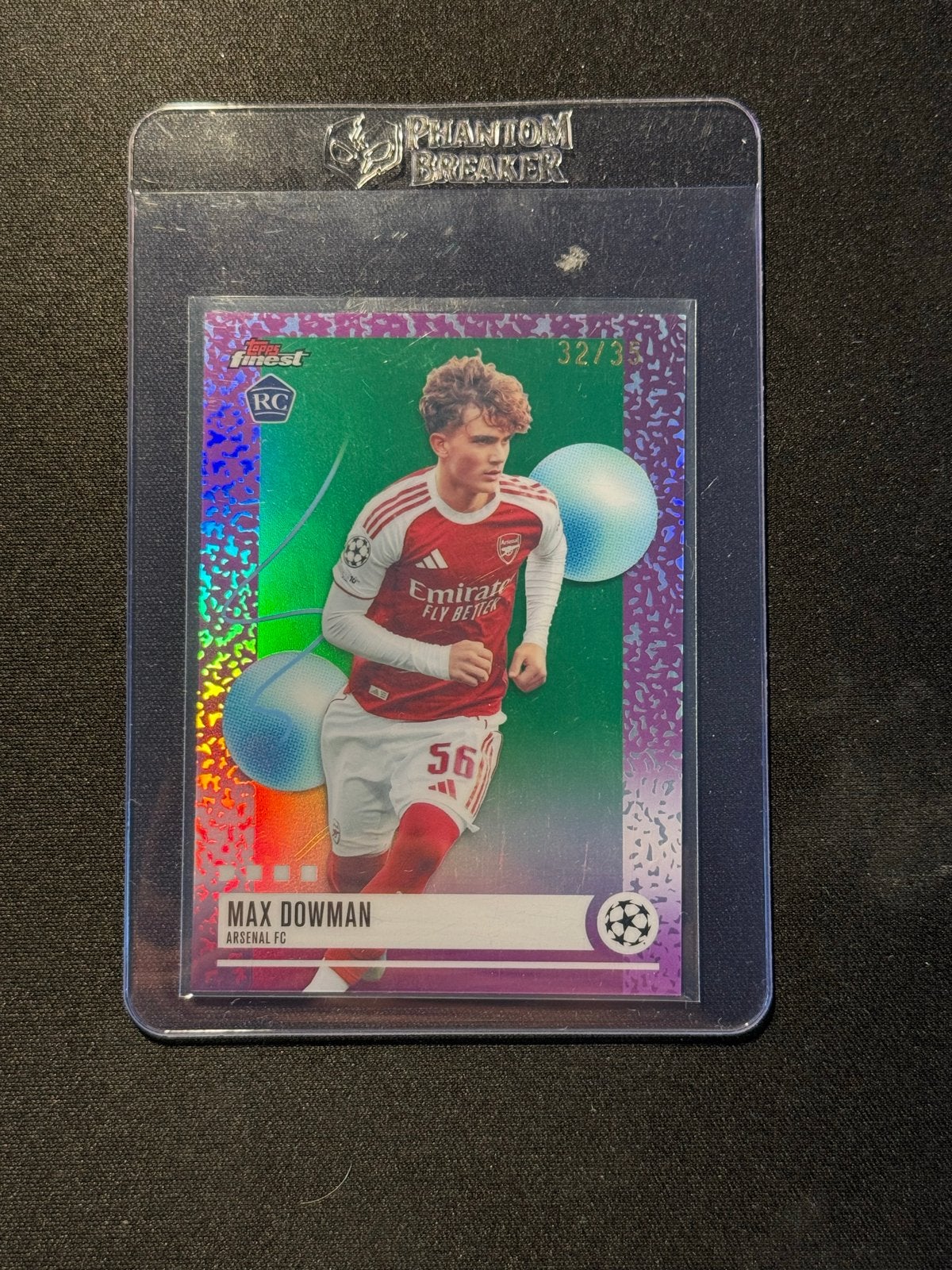 Topps finest max dowman RC /35 arsenal, Ophalen of Verzenden, Zo goed als nieuw, Buitenlandse clubs, Spelerskaart