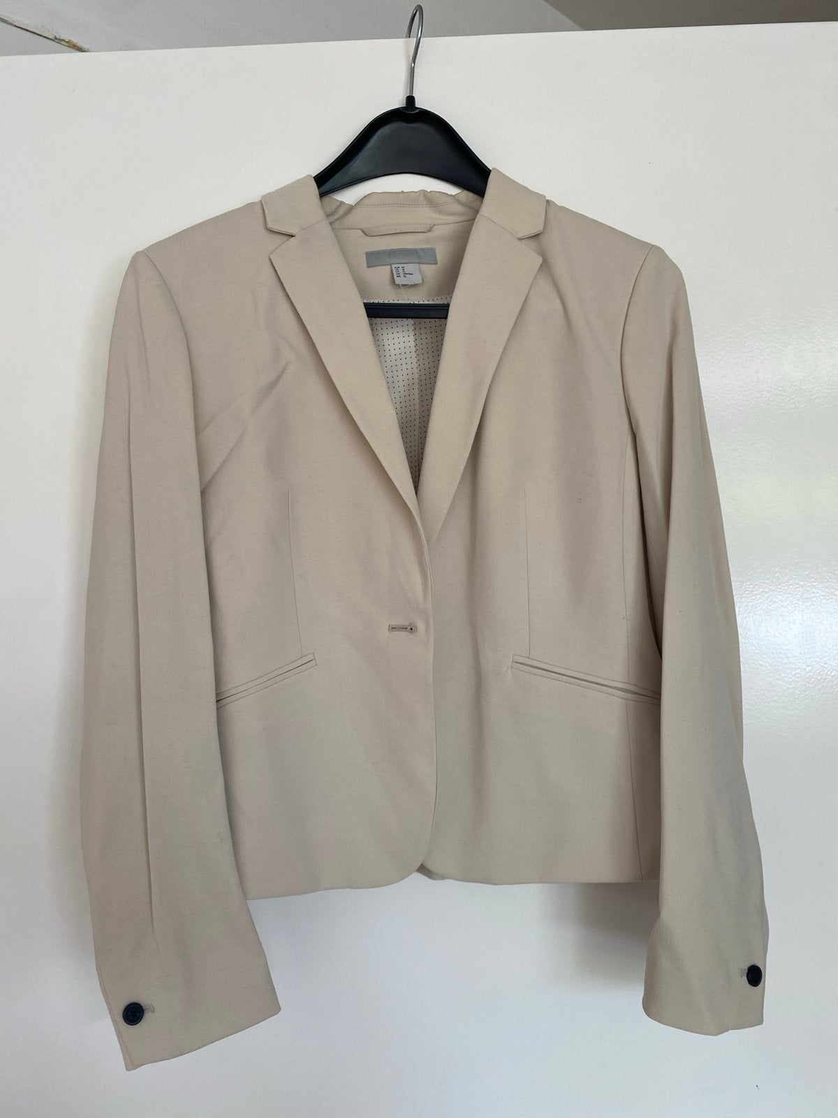 Nette beige blazer van H&M, maat 42, Ophalen, Beige, Maat 42/44 (L), Zo goed als nieuw