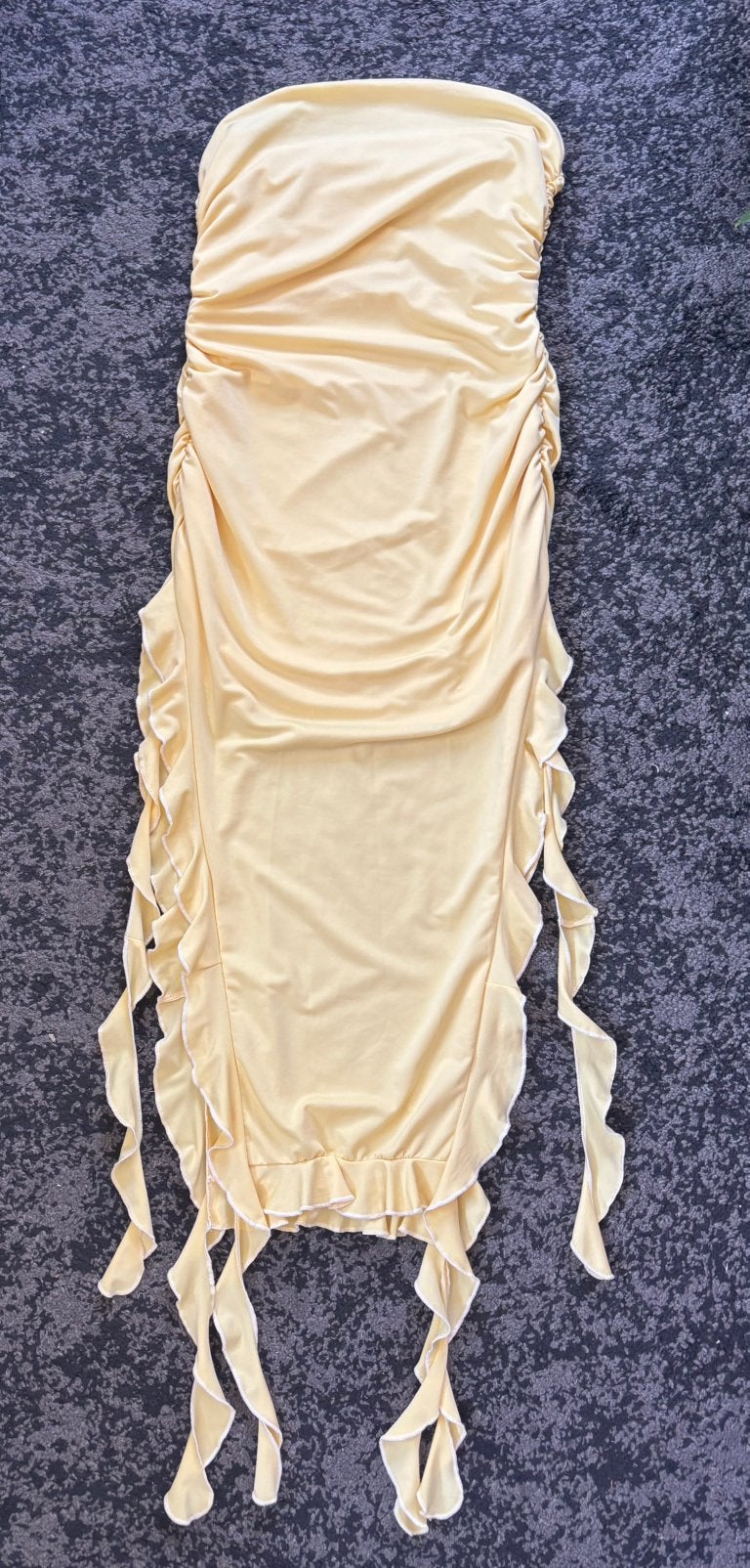 Bandeau jurk Shein maat L, Geel, Maat 42/44 (L), Nieuw, Ophalen of Verzenden