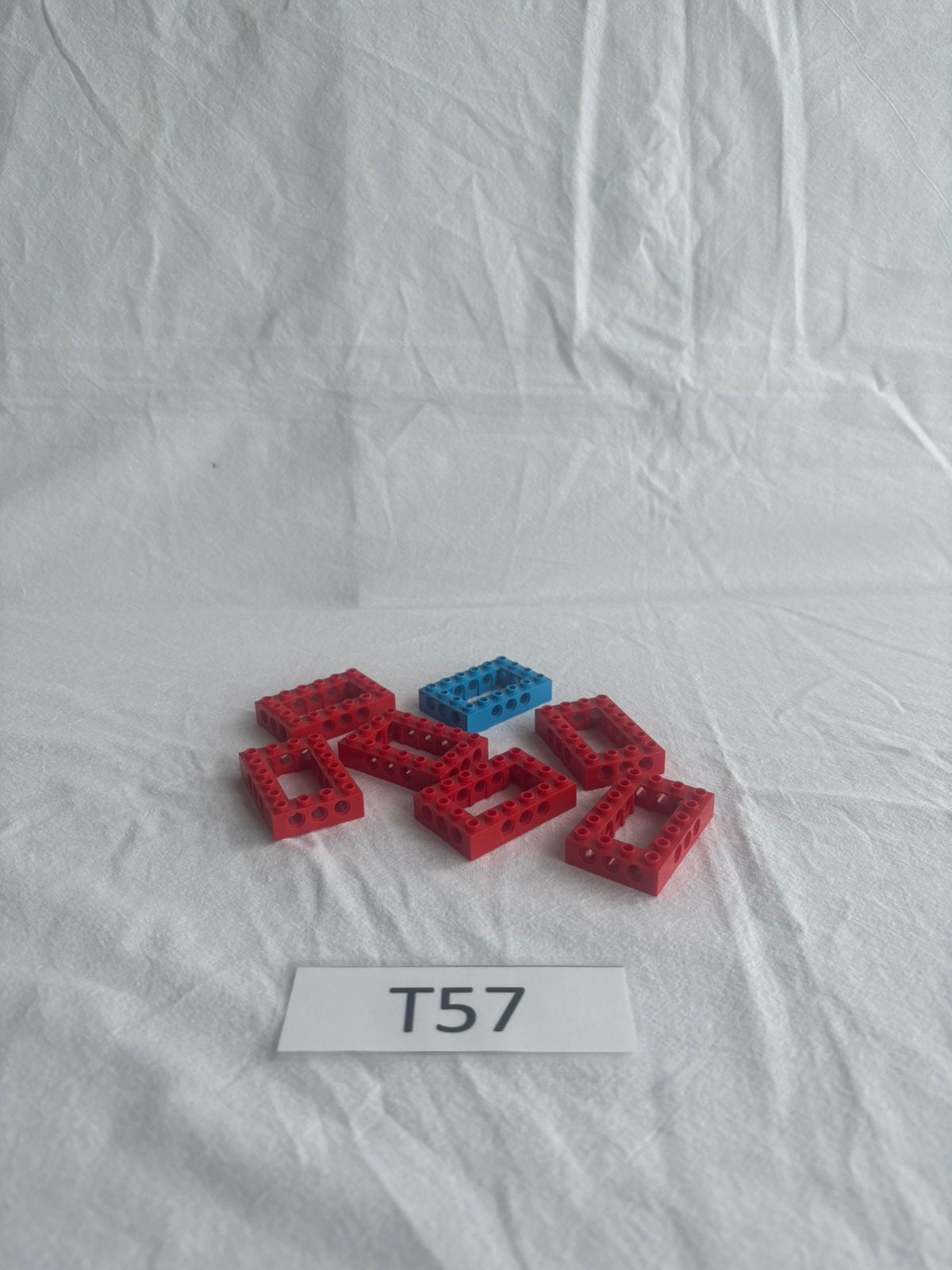 Lego Technic balk / frames rood en blauw 7st - T57, Lego, Lego, Lego, Ophalen of Verzenden