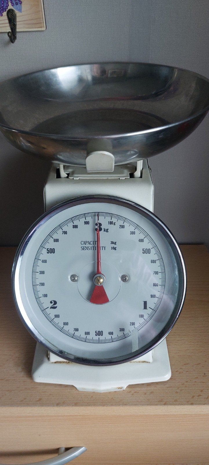 Vintage keukenweegschaal - tot 3 kg, Ophalen, Gebruikt