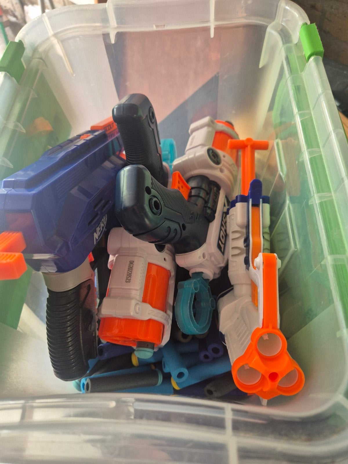 Box vol Nerf pistolen en pijlen, Kinderen en Baby's, Speelgoed | Overig, Ophalen of Verzenden, Gebruikt, Jongen of Meisje