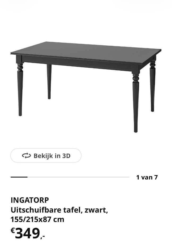 Uitschuibare eettafel, Ophalen, Nieuw, 50 tot 100 cm, Vijf personen of meer