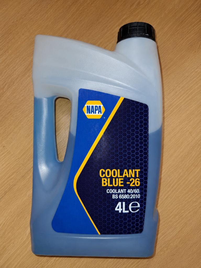 NAPA Coolant Blue -26 4L koelvloeistof / antivries, Auto diversen, Onderhoudsmiddelen, Ophalen
