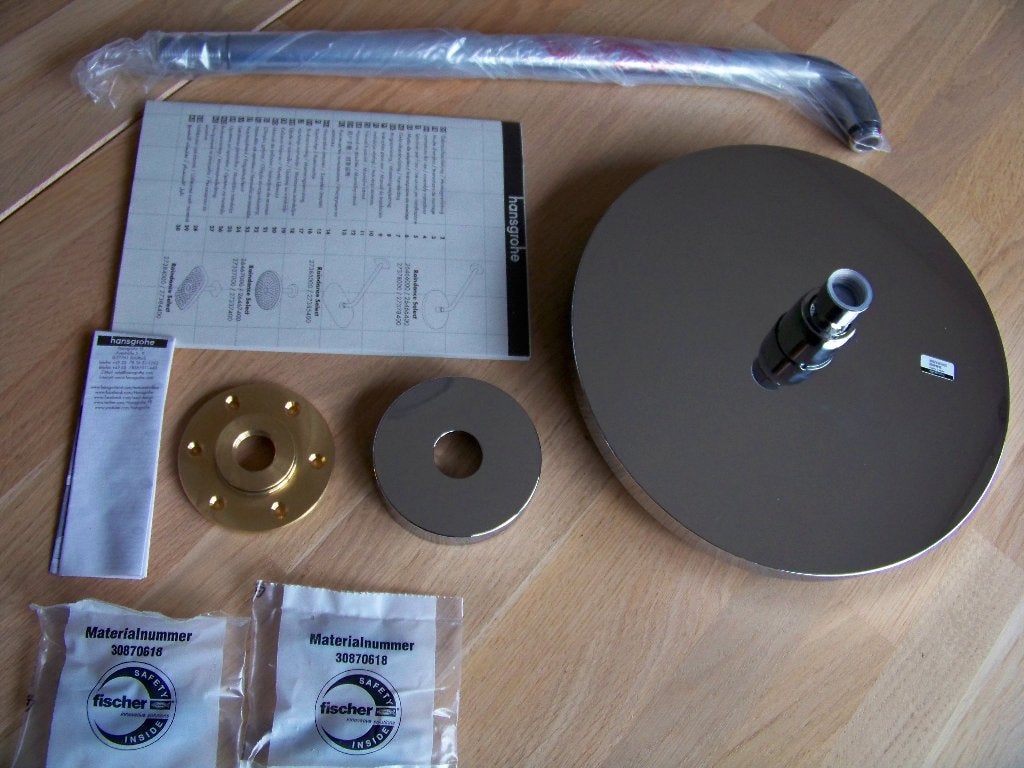 Hansgrohe Raindance hoofddouche 2jet met douchearm chroom, Ophalen, Nieuw, Chroom, Douche