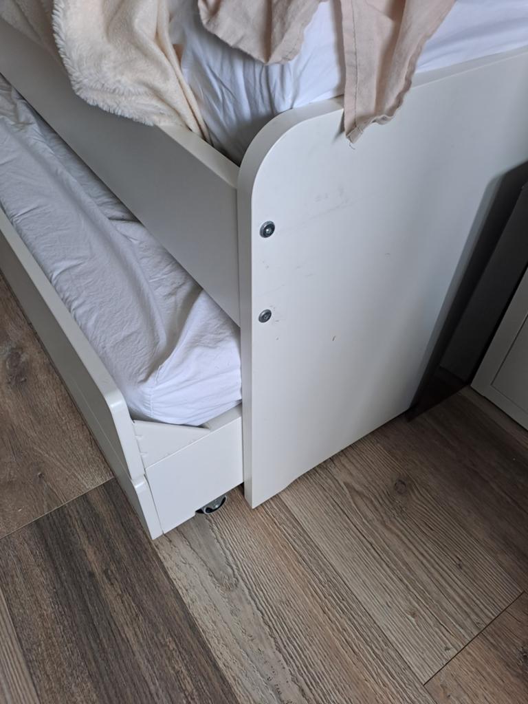 Slaapkamermeubels IKEA, Huis en Inrichting, Slaapkamer | Bedden, Ophalen, Gebruikt, Eenpersoons, Wit