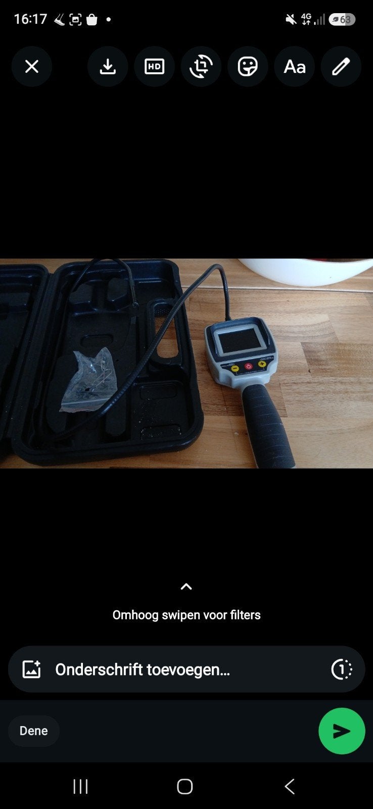 Endoscoop inspectiecamera met scherm en koffer, Ophalen, Zo goed als nieuw, Overige meters