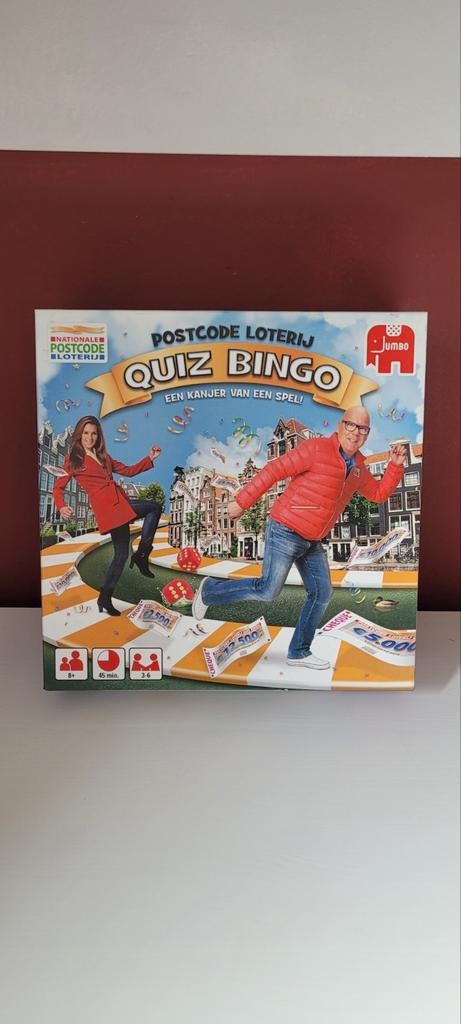 Postcode Loterij Quiz Bingo - Gezellig familiespel!, Vijf spelers of meer, Ophalen, Zo goed als nieuw, Jumbo
