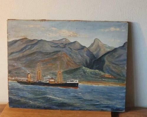 Schilderij op doek S S Bantam 1937 E. Varenkamp, Ophalen