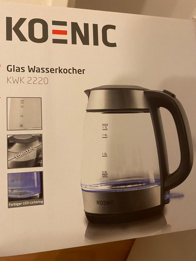 Waterkoker nieuw, 1 tot 2 liter, Ophalen, Nieuw