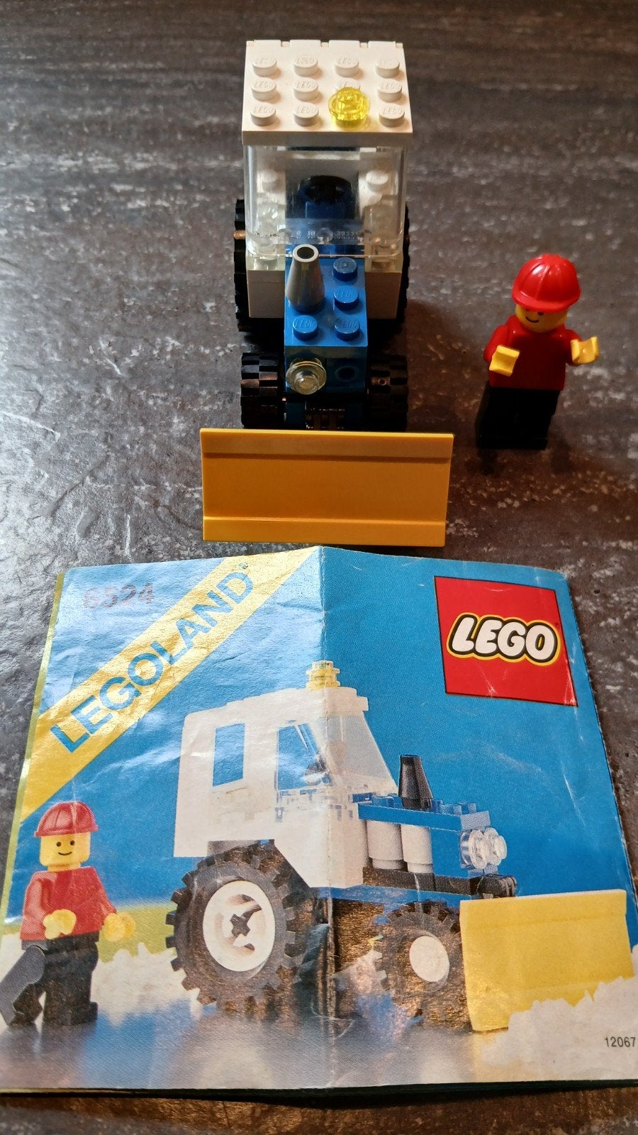 Lego Legoland Tractor met sneeuwschuiver en minifiguur, Kinderen en Baby's, Gebruikt, Lego, Ophalen of Verzenden, Complete set